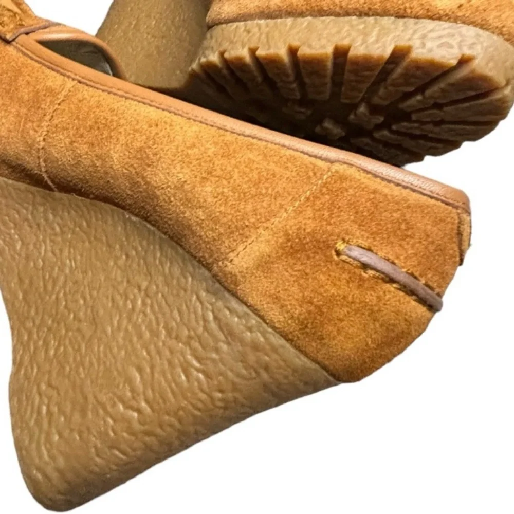 Michael MICHAEL KORS Rory Suede Penny Loafer Wedges, EUC